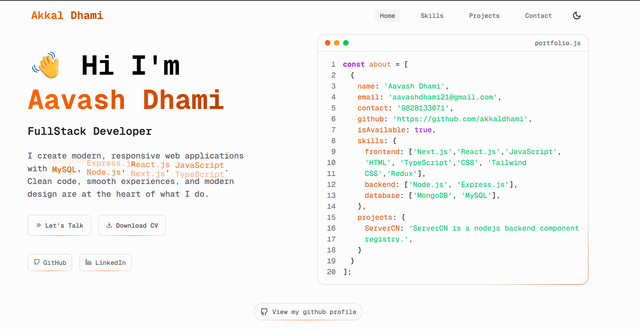 Full-Stack MERN Portfolio